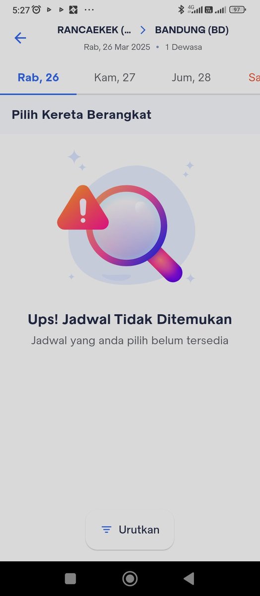 sweetkaa_'s tweet photo. Halo min, commuter line bandung raya/garut hari ini sampe tgl 30 ga muncul jadwal nya apakah aplikasi eror atau bagaimana ya? @CommuterLine @KAI121 https://t.co/7gbh9GW3NS