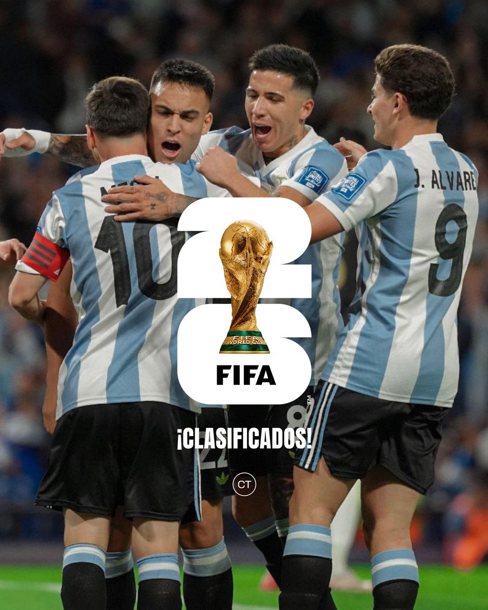 tapiachiqui's tweet image. ¡CLASIFICADOS! 😎
Muchas gracias a los jugadores, al cuerpo técnico, a los colaboradores y a toda la gente que apoya día a día a esta Selección.
¡Vamos, @Argentina! 🇦🇷