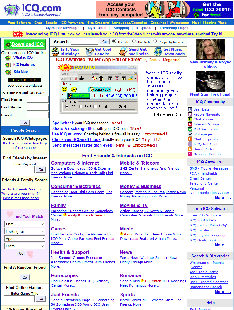 ICQ website in 2001

#WebDesignHistory