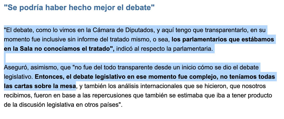 Paz Zárate (@paz_zarateb) on Twitter photo #TPP11 #CPTPP
Subrei (Bachelet II+Piñera II) elaboró múltiples informes, minutas y videos explicativos con los cuales los parlamentarios contaban desde el inicio de la tramitación legislativa
Diputada Gael Yeomans miente en entrevista EMOL
emol.com/noticias/Econo… <a href="/barbarabricenok/">Bárbara Briceño</a> #TPP11 #CPTPP
Subrei (Bachelet II+Piñera II) elaboró múltiples informes, minutas y videos explicativos con los cuales los parlamentarios contaban desde el inicio de la tramitación legislativa
Diputada Gael Yeomans miente en entrevista EMOL
emol.com/noticias/Econo… <a href="/barbarabricenok/">Bárbara Briceño</a>