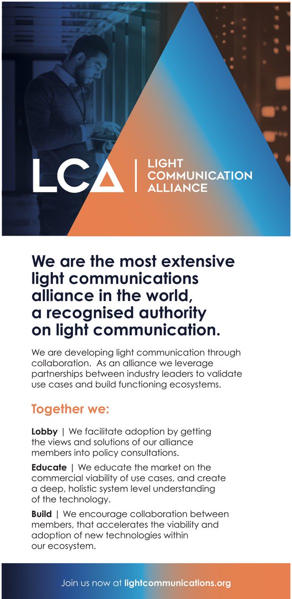 JOIN US// lightcommunications.org
#LIFI #LCA #OWC