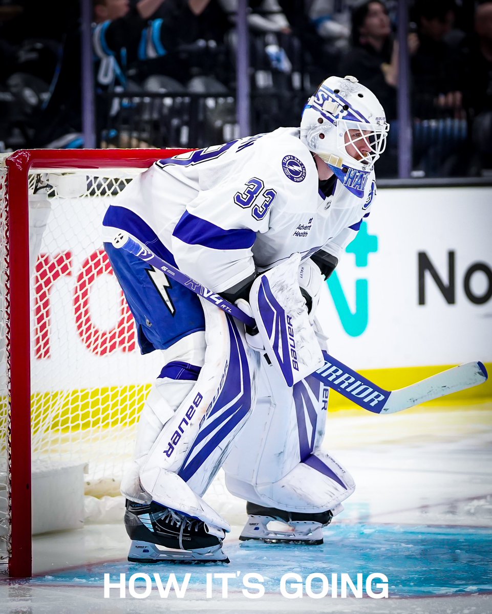 OrlandoHockey's tweet photo. Congrats on your first @NHL start @Halvy31 π Your Solar Bears fam is so proud of you! @TBLightning #SolarBearsAlumni https://t.co/TIjCWuL67B