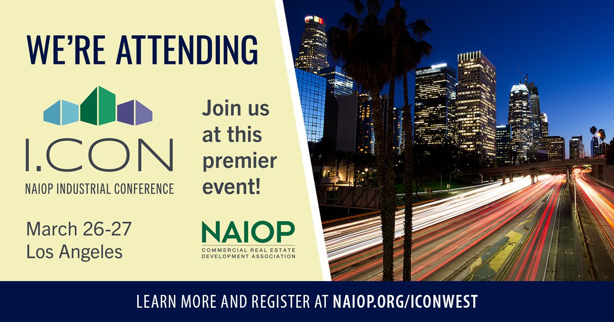 We’re proud to be a Silver Sponsor at NAIOP’s I.CON West Industrial Conference in Los Angeles, March 26–27! Looking forward to connecting with industry leaders and exploring what’s next in industrial real estate. #ICONWest #NAIOP #IndustrialRealEstate #CRE