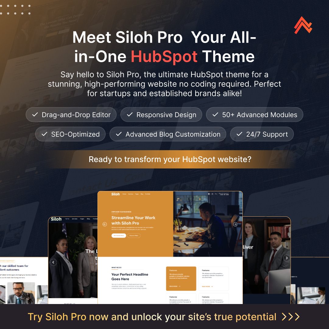 LlcNidish's tweet image. Meet Siloh Pro your all-in-one HubSpot theme for stunning, code-free websites. Perfect for startups &amp;amp; established brands.

Check out the theme now and unlock your site’s true potential!
hubs.ly/Q03dn6QH0

#HubSpotTheme #SilohPro #WebsiteDesign #DigitalMarketing #nidish