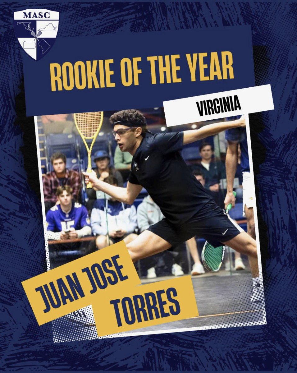 UVASquash's tweet image. Congrats to Juan Jose Torres Lara on winning @mascsquash men's rookie of the year!!! #GoHoos
🔗 virginiasports.com/news/2025/03/2…