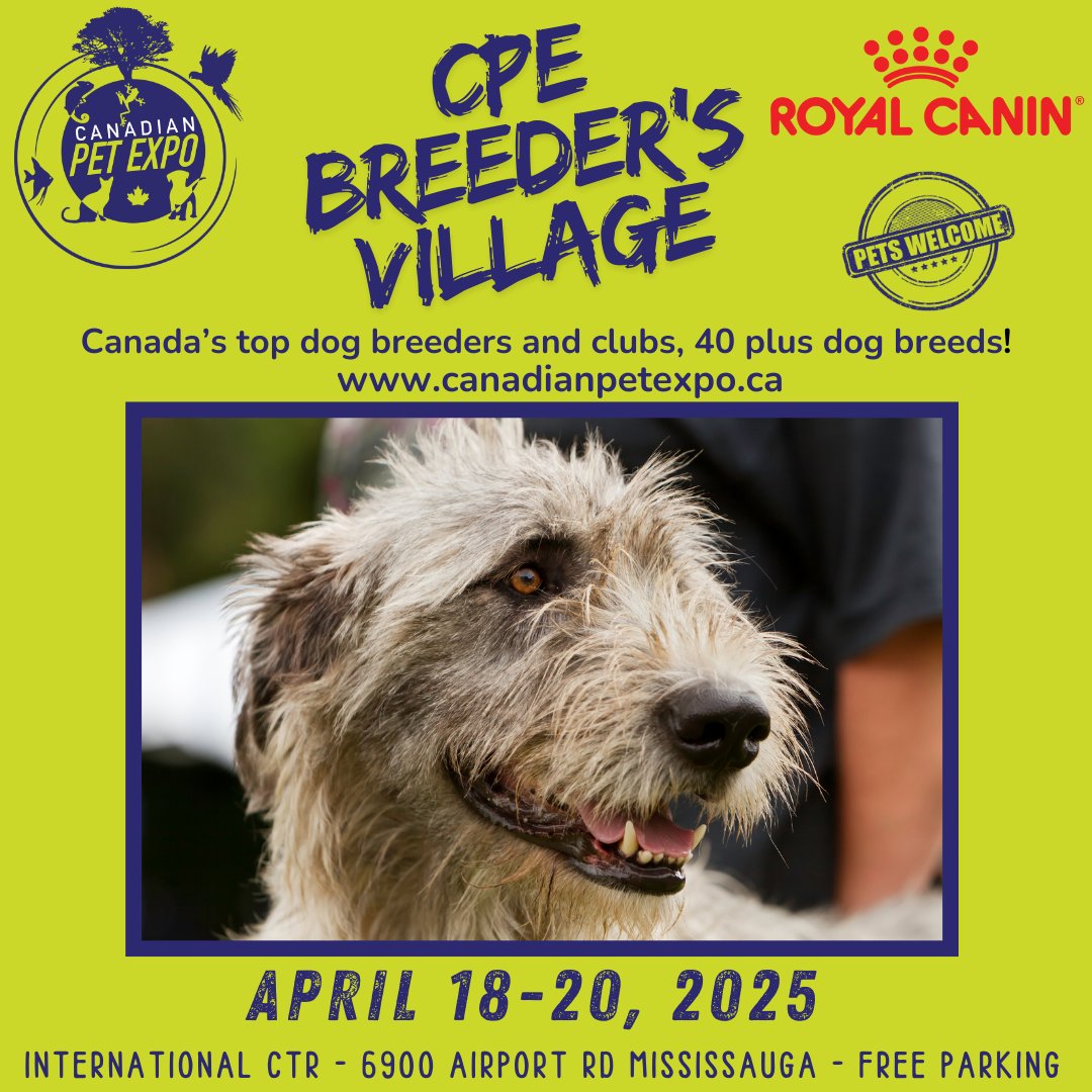 Hall 4 of the Canadian Pet Expo is going to the dogs April 18-20! canadianpetexpo.ca