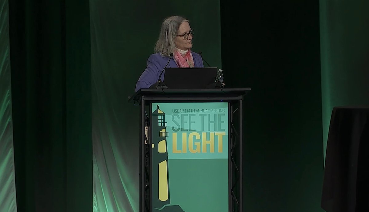 pathologistmom's tweet photo. #On-demand access to excellence @TheUSCAP. Shout out to our amazing Chair, Dr. Dry, for her talk at the Arthur Purdy Stout Society session: False Friends: Histologic Mimics of Common Pathologic Diagnoses. @UCLA_Pathology @TheUSCAP  #WomenInSTEM https://t.co/8lx2npDyBf