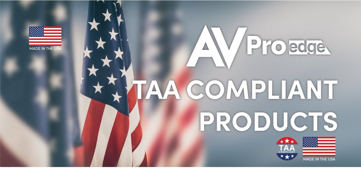🚨 New TAA-Compliant Products Alert! 🚨
We've updated our list of TAA-compliant products—offering even more options for government and commercial installations.

Check out the latest lineup and see the full list here: avproedge.com/pages/taa-comp… 

#AVProEdge #TAACompliant #ProAV