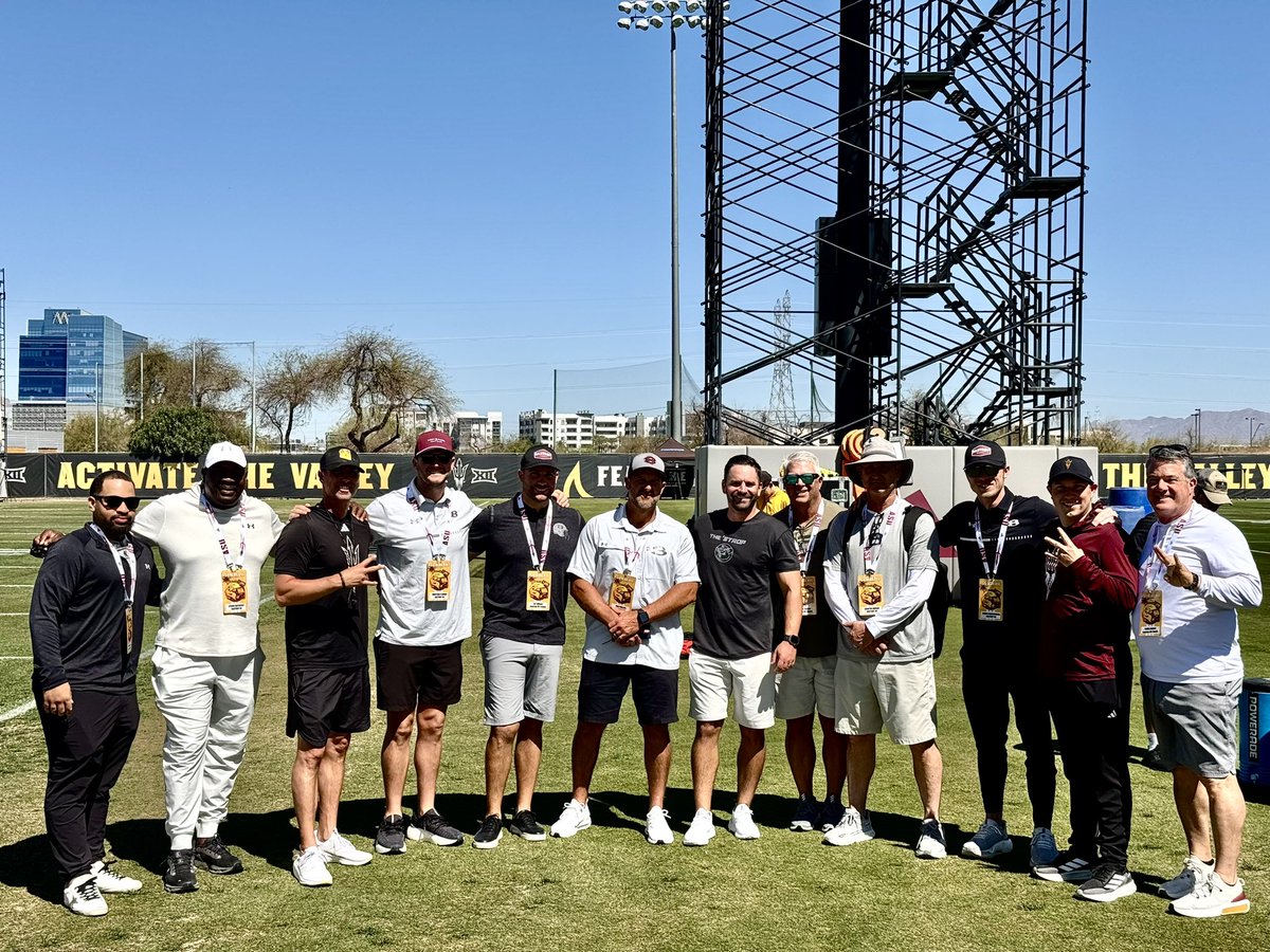 JGriedl's tweet photo. Huge thanks to @ASUFootball, @KennyDillingham, @CoachMohns, and the ENTIRE ASU staff for the incredible full access these last few days! The content, the conversations, EVERYTHING was next level! So grateful for the experience! #ForksUp #TexasToTempe
#EFFORT | #TGOT | #TheTEAM https://t.co/3REoGn7Ny2