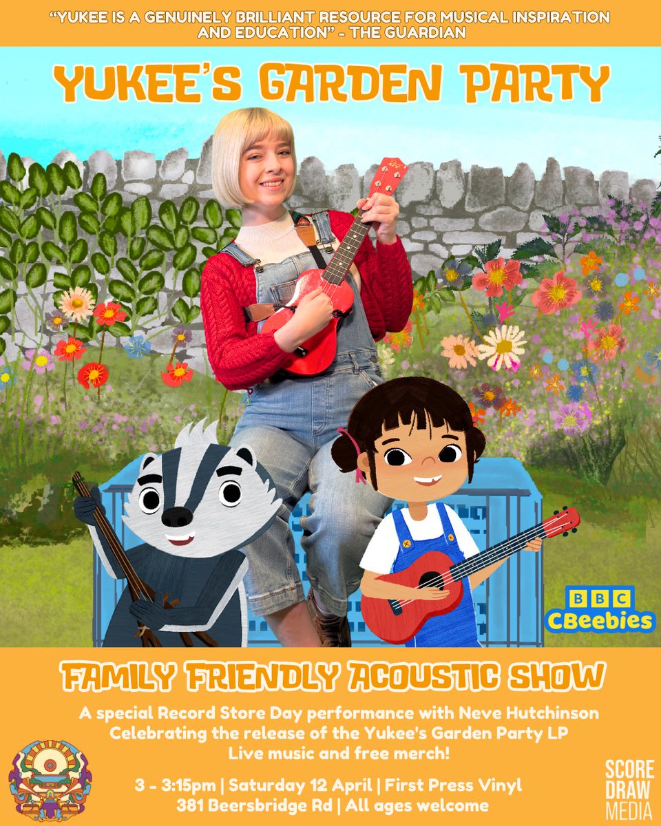 🎶 Record Store Day 2025 🎶

On Saturday 12th April, we will be celebrating Record Store Day and the launch of Yukee’s Garden Party LP🥳

To mark this, we will be playing two live shows on 12th April!

We’d love for you all to come along and celebrate with us🎉