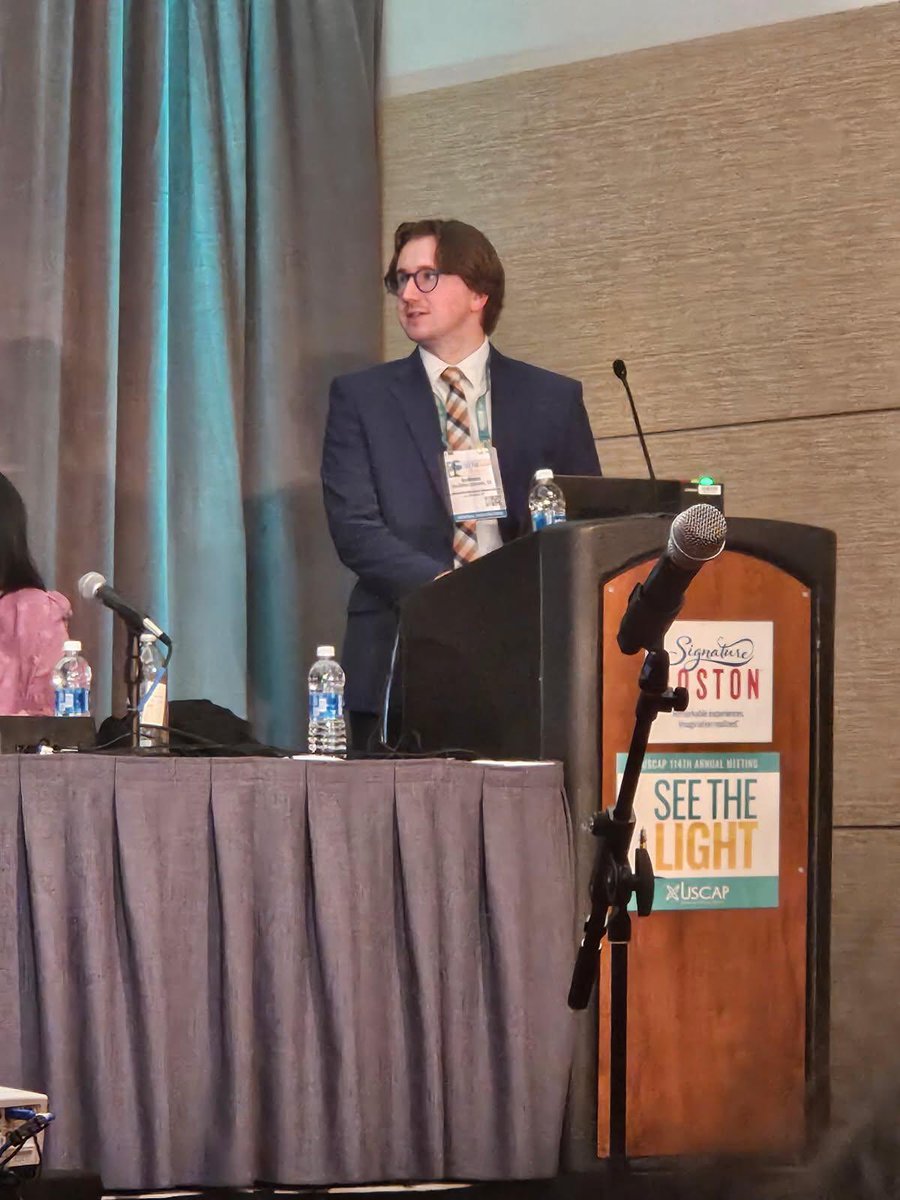 URMC Medical Student Denes Szekeres platform presentation “Autoimmune Gastritis &amp; Clinical Serologic Follow-up: an opportunity for pathologists to improve patient care”
#PathTwitter 
#PathX 
#Pathology 
#USCAP2025
<a href="/TheUSCAP/">USCAP</a>
#pathresident