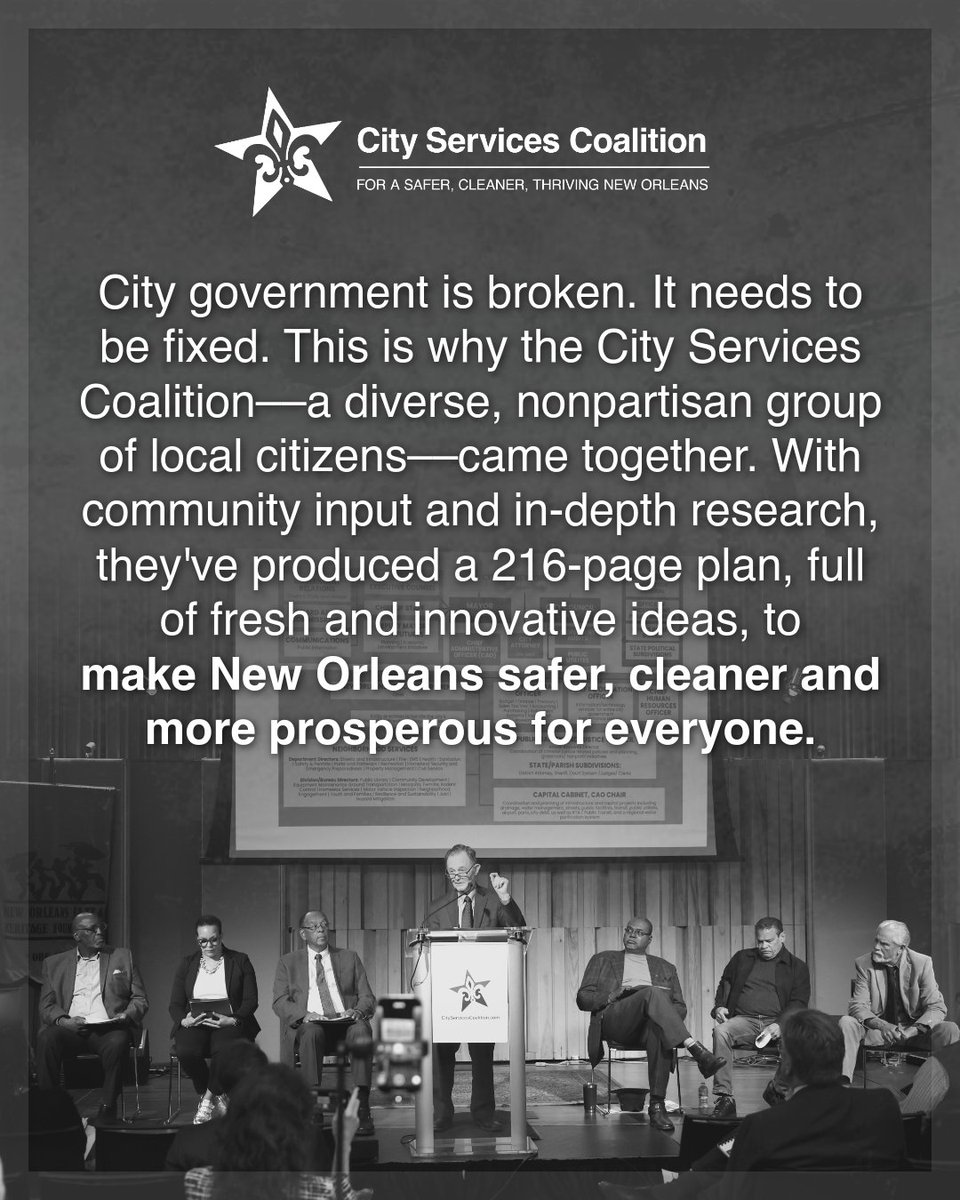 Earlier this month, we released a 216-page roadmap for the future of New Orleans. To make city government work for its people, major changes are needed. If you agree these reforms are needed, contact your city officials and let them know now!

Read more: nola.com/news/politics/…