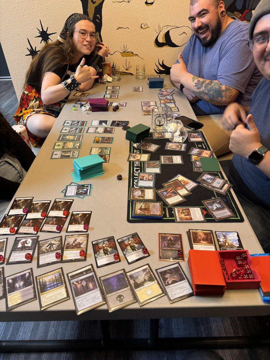 The boardstate last night playing the Bloodrites precon. The vampires were doing vampire things and won the game 😈 #Commander #MTG