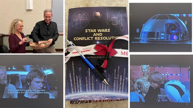 Had a wonderful time visiting <a href="/MitchellHamline/">Mitchell Hamline School of Law</a> School of Law last week! 
Some highlights:
- A fantastic workshop on #AI &amp; #negotiation #teaching  with MH's Dispute Resolution Inst., Lin Adrian &amp; <a href="/alysoncarrel/">Alyson Carrel</a> 
- A Star Wars &amp; Conflict Resolution movie night 
<a href="/StarWarsConRes/">Star Wars & Conflict Resolution</a>