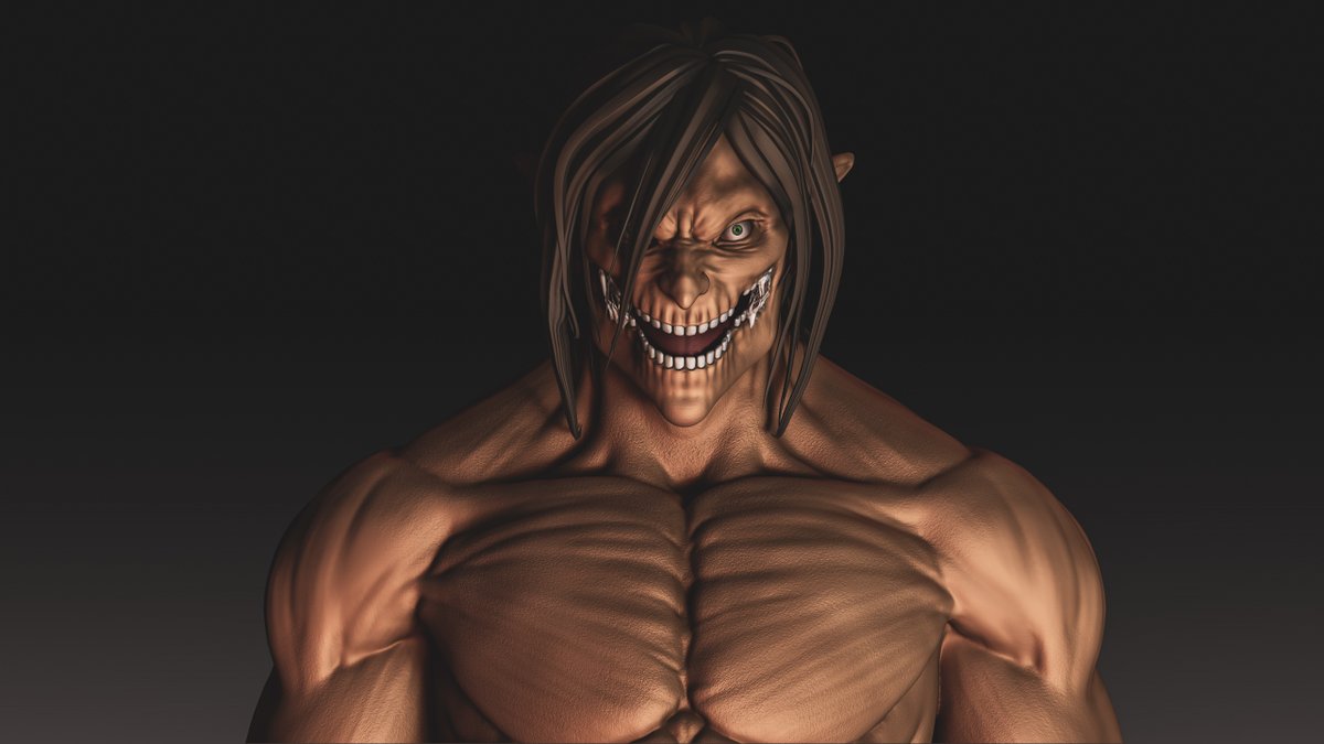 BloodNexusStd's tweet photo. Eren Jaeger 3D Model ZBrush: High-Detail Character Sculpt | Attack on Titan Fan Art Showcase https://t.co/2aU7ZObGtt