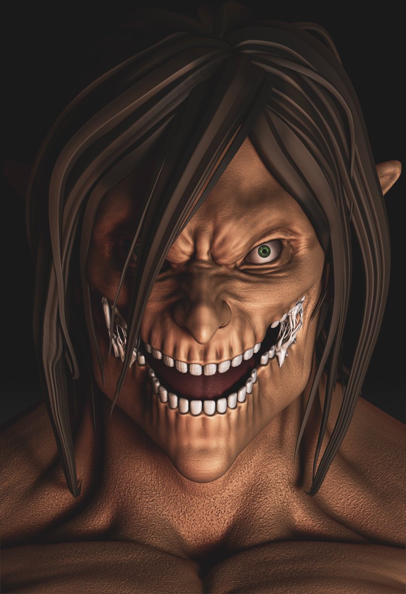 BloodNexusStd's tweet photo. Eren Jaeger 3D Model ZBrush: High-Detail Character Sculpt | Attack on Titan Fan Art Showcase https://t.co/2aU7ZObGtt