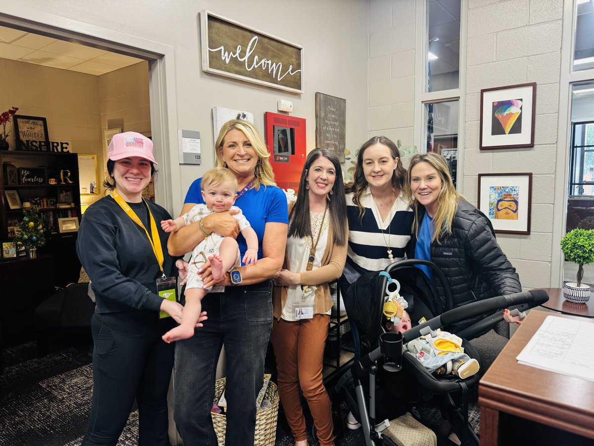We love when our staff comes back to visit with their babies! Once a mustang always a mustang! 💜