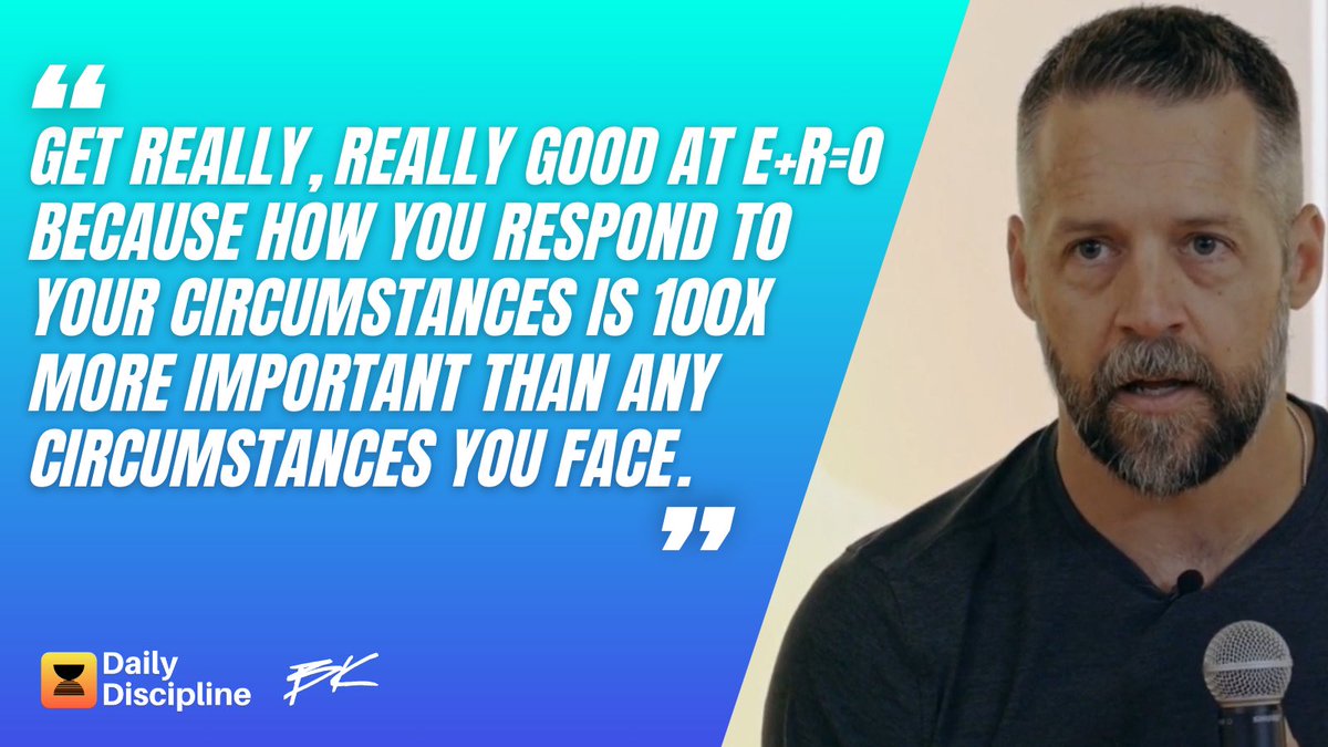 Immature athletes are too dependent on ideal circumstances. That’s why E+R=O is such a valuable training tool. It builds responsibility and resilience.

Circumstances are never the most important factor. They’re just one piece of the equation, in sports and in life. Mature
