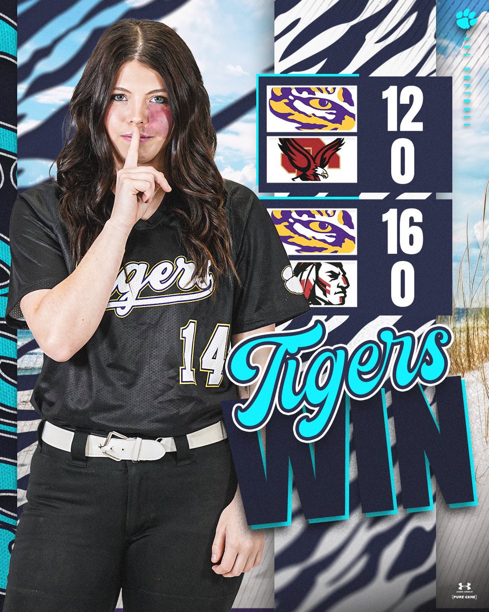 The Tigers take two W’s today! Back at it tomorrow! 💪🤩💜 #M1ndset #eyesup