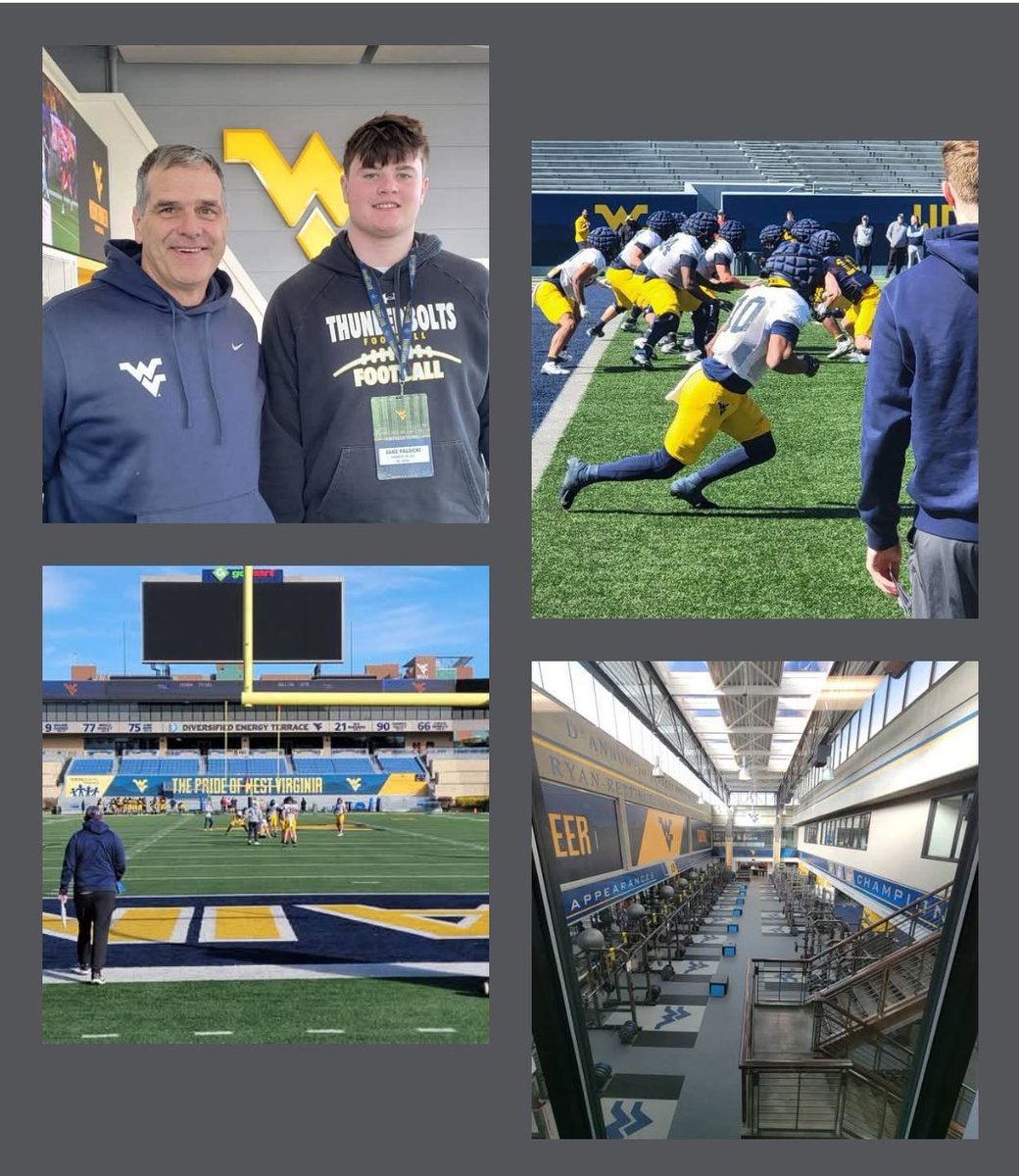 Jake Palucki (@paluckijacob) on Twitter photo Thanks to <a href="/CoachBicknell/">Coach Bicknell</a> and <a href="/WVUfootball/">West Virginia Football</a> for great visit! <a href="/RealCoachRod/">Rich Rodriguez</a> <a href="/Coach_Dressler/">Derek Dressler</a> <a href="/CoachTTrickett/">Travis Trickett</a> #TFF
<a href="/CoachLew_66/">Adam W. Lewandowski</a> <a href="/VJA_FOOTBALL/">Andrew Football</a> <a href="/EDGYTIM/">Timothy “EDGYTIM” OHalloran</a> <a href="/AllenTrieu/">Allen Trieu</a> <a href="/Bryan_Ault/">Bryan Ault - Midwest Scout</a> <a href="/Rivals/">Rivals</a> @On3Recruits <a href="/PrepRedzoneIL/">Prep Redzone Illinois</a> <a href="/OJW_Scouting/">PrepRedzone Oliver</a> <a href="/DeepDishFB/">DEEP DISH FOOTBALL</a> <a href="/CoachSaboFIST/">Kevin Sabo</a> Thanks to <a href="/CoachBicknell/">Coach Bicknell</a> and <a href="/WVUfootball/">West Virginia Football</a> for great visit! <a href="/RealCoachRod/">Rich Rodriguez</a> <a href="/Coach_Dressler/">Derek Dressler</a> <a href="/CoachTTrickett/">Travis Trickett</a> #TFF
<a href="/CoachLew_66/">Adam W. Lewandowski</a> <a href="/VJA_FOOTBALL/">Andrew Football</a> <a href="/EDGYTIM/">Timothy “EDGYTIM” OHalloran</a> <a href="/AllenTrieu/">Allen Trieu</a> <a href="/Bryan_Ault/">Bryan Ault - Midwest Scout</a> <a href="/Rivals/">Rivals</a> @On3Recruits <a href="/PrepRedzoneIL/">Prep Redzone Illinois</a> <a href="/OJW_Scouting/">PrepRedzone Oliver</a> <a href="/DeepDishFB/">DEEP DISH FOOTBALL</a> <a href="/CoachSaboFIST/">Kevin Sabo</a>