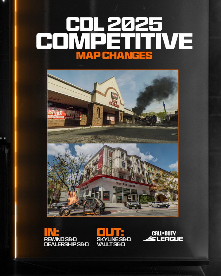 Imagem dos novos mapas Rewind e Dealership em Black Ops 6