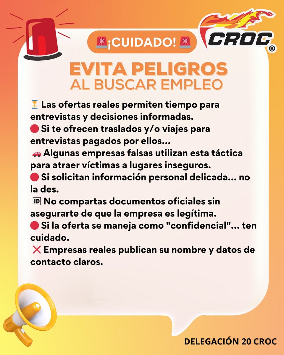 CSecc20's tweet photo. ⚠️ ¡Cuidado con las señales de alerta! Verifica info, no compartas datos sin confirmar y tómate tu tiempo. https://t.co/HbSXTFGO7g