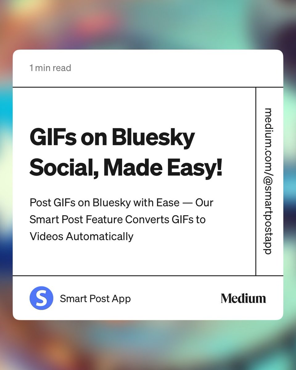 Smart_Post_App's tweet image. 🎉 Exciting news, You can now share GIFs in your Bluesky posts! 🌟 Dive into a new level of creativity with this exclusive feature. Express yourself like never before! medium.com/@smartpostapp/… #Bluesky #GIFs #SocialMediaFun