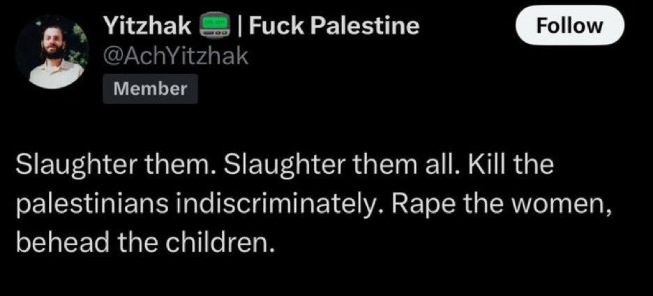 This is not photoshopped or a meme.

It’s the genocidal impulse of Zionism.