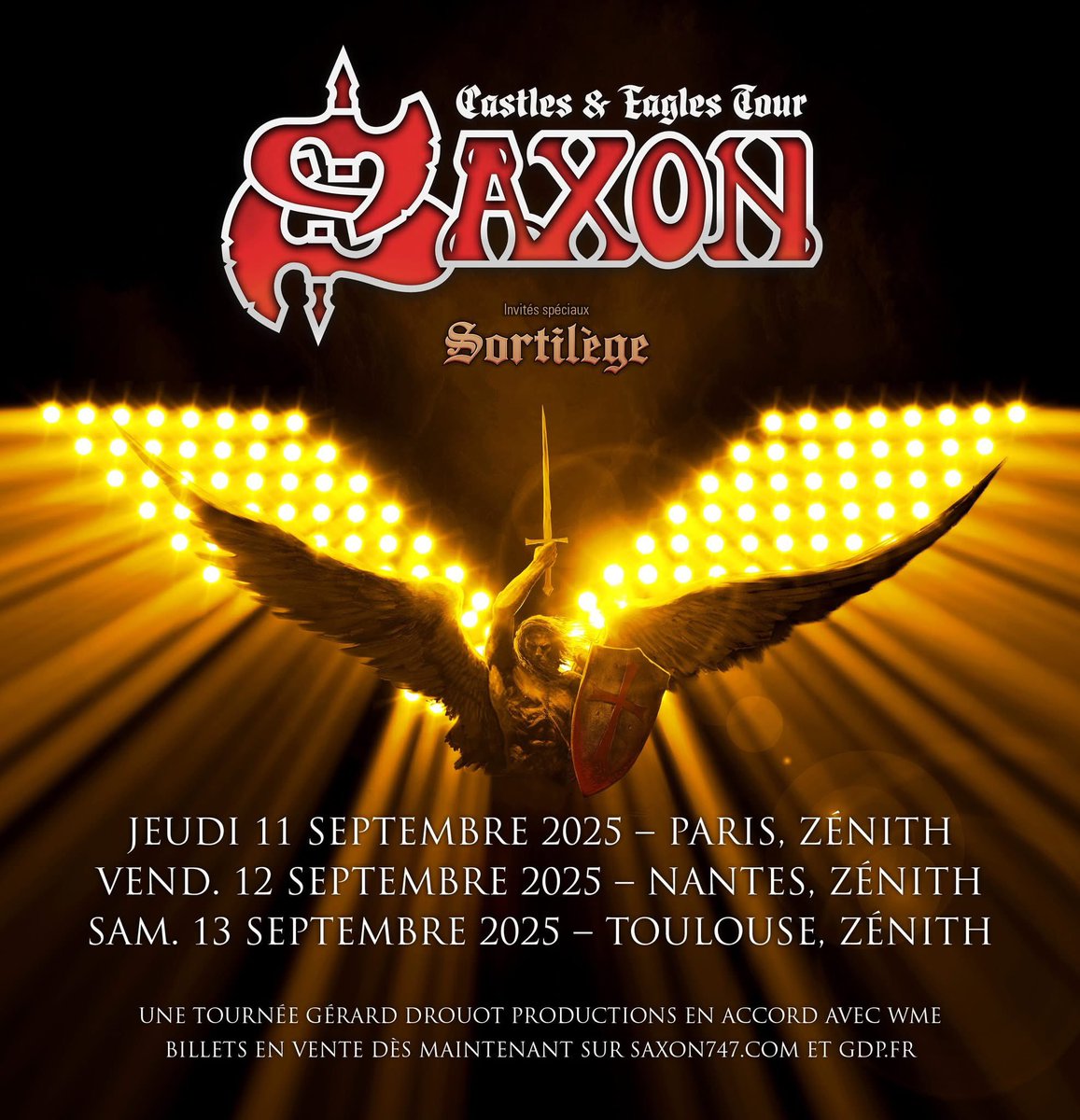 Hello France!!

You've been waiting patiently, and we are very pleased to announce the following shows in September:

Thur, 11 Sept 2025 - Paris @Zenith 
Fri, 12 Sept 2025 - Nantes @Zenith 
Sat,13 Sept 2025 - Toulouse @Zenith 

Tix on Sale this Friday, 28th March at 10am CET:
