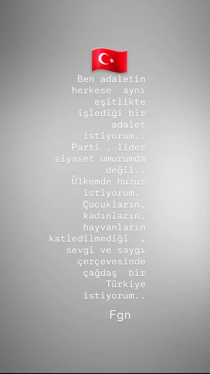 Ülkemizde adil bir  yönetim  istiyorum.. 
#iyigeceler #AdaletToplumsalNamustur
