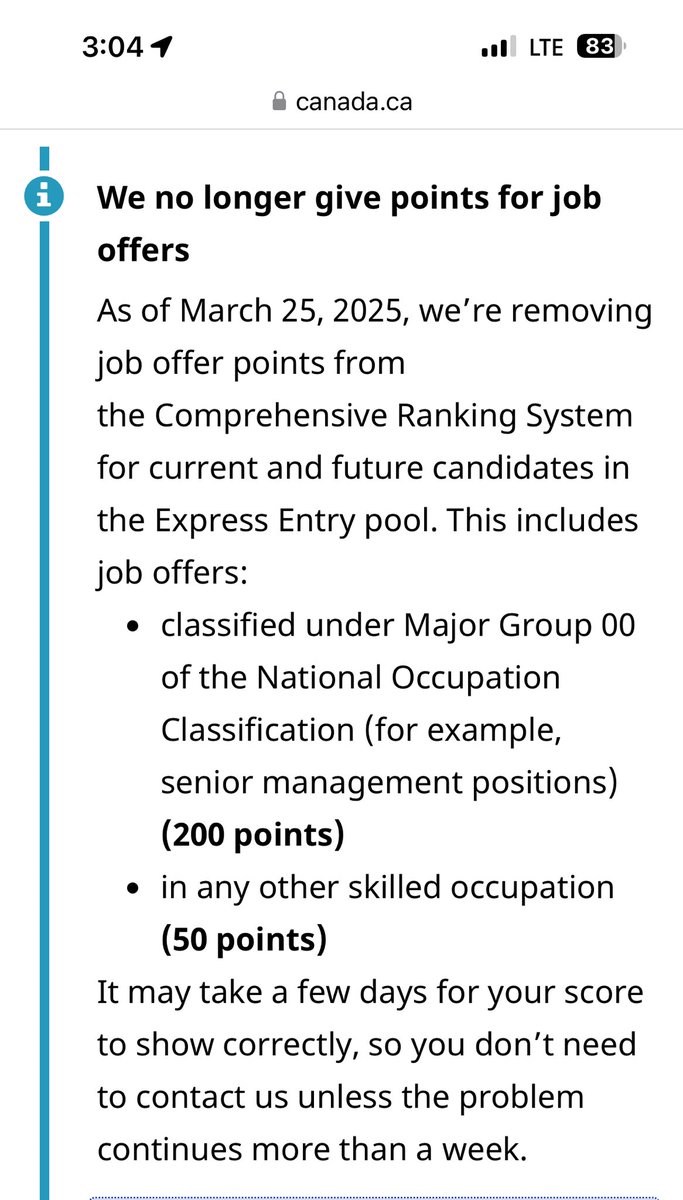 bordersinform's tweet image. And POOF! Just like that … it’s gone. It will be very interesting to see if this makes a difference bc those with legitimate job offers are also impacted. At least give those candidates additional points for their work experience as a trade off!!!