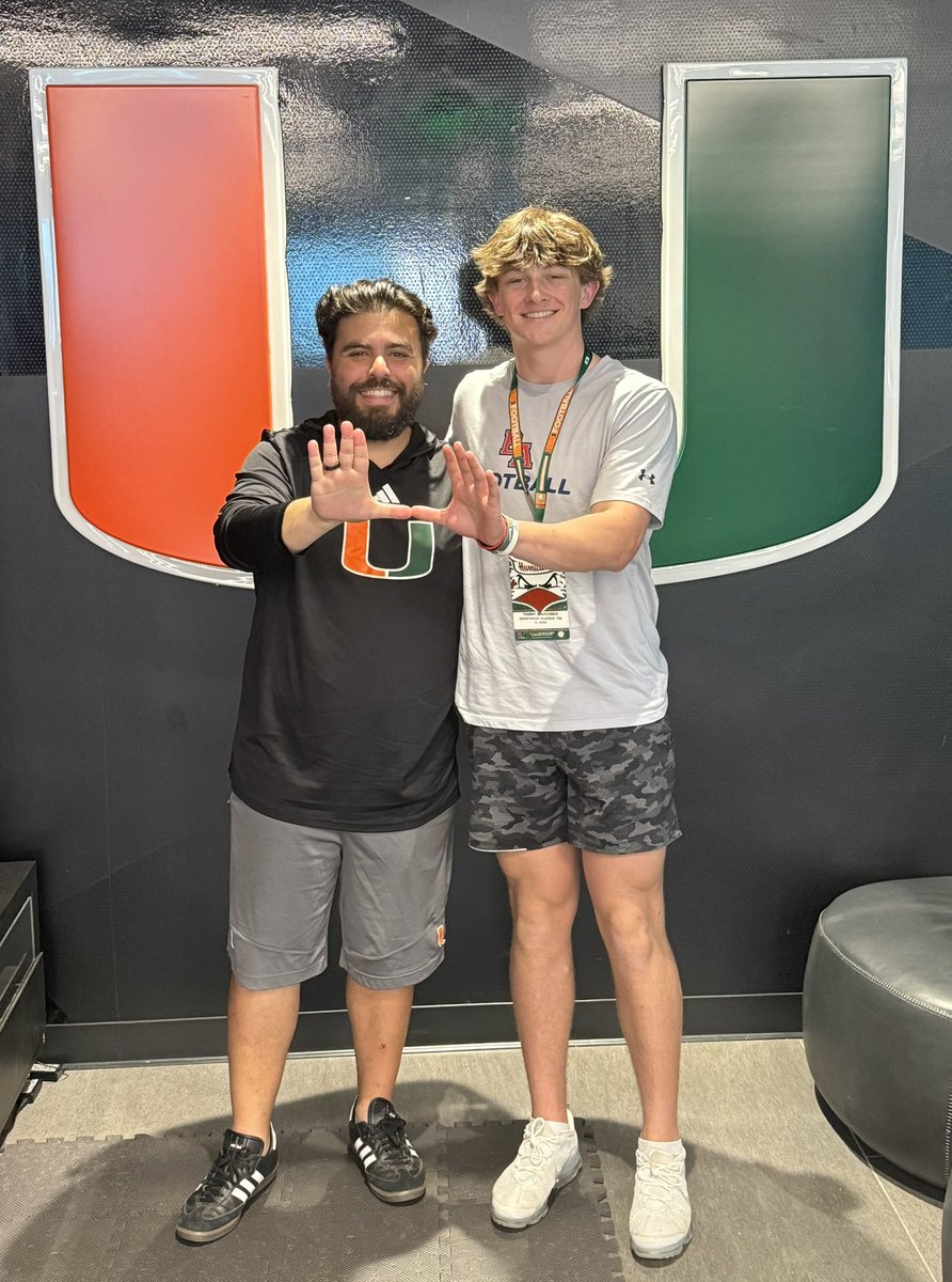 Tommy Bauchiero 5โญ๏ธ โ26 K (@tommy_bauchiero) on Twitter photo Had a great time down at <a href="/CanesFootball/">Miami Hurricanes Football</a> spring practice. Thanks to <a href="/CoachFerras/">Ferras Isa ๐ฑ๐พ</a> for the invite and amazing hospitality. Looking forward to getting back down this summer.
<a href="/JamesWilhoit25/">James Wilhoit</a> <a href="/FentressKicking/">Fentress Kicking</a> <a href="/CNendick25/">Chris Nendick</a> <a href="/DRayTravis/">Darrell Travis</a> <a href="/cpw_BA/">CPW</a> <a href="/theBAFootball/">Brentwood Academy Football</a> <a href="/strength_ba/">BA Strength & Conditioning</a> <a href="/ESBN_BA/">Eagles Sports Broadcast Network</a> Had a great time down at <a href="/CanesFootball/">Miami Hurricanes Football</a> spring practice. Thanks to <a href="/CoachFerras/">Ferras Isa ๐ฑ๐พ</a> for the invite and amazing hospitality. Looking forward to getting back down this summer.
<a href="/JamesWilhoit25/">James Wilhoit</a> <a href="/FentressKicking/">Fentress Kicking</a> <a href="/CNendick25/">Chris Nendick</a> <a href="/DRayTravis/">Darrell Travis</a> <a href="/cpw_BA/">CPW</a> <a href="/theBAFootball/">Brentwood Academy Football</a> <a href="/strength_ba/">BA Strength & Conditioning</a> <a href="/ESBN_BA/">Eagles Sports Broadcast Network</a>