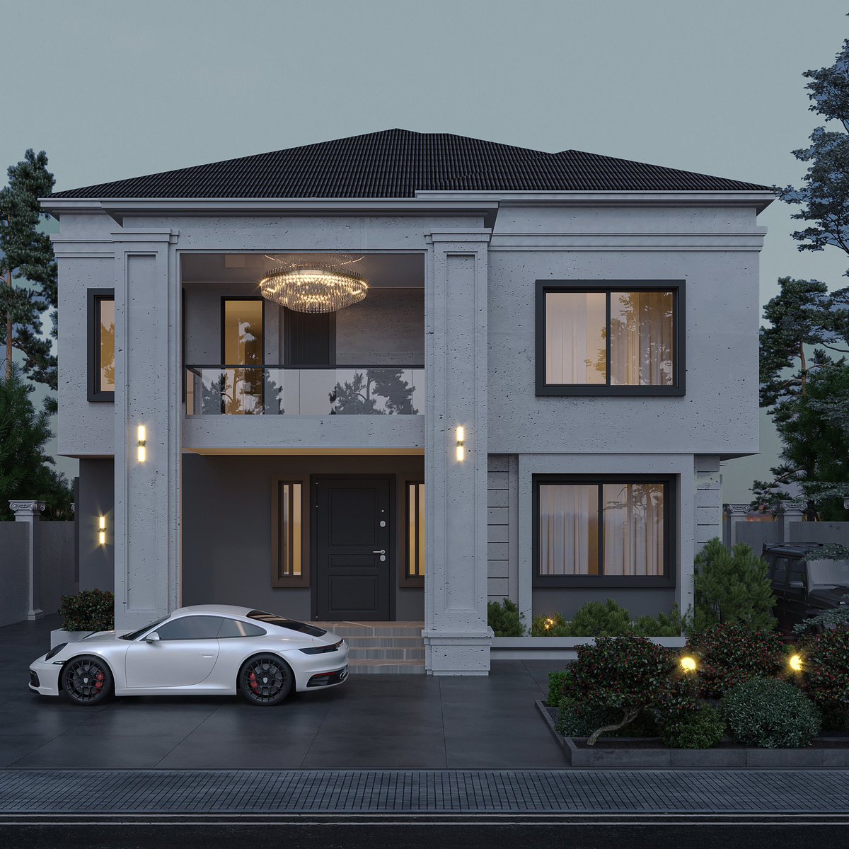 Ewaoluwa_tomi's tweet image. “Bringing designs to life through visualization. ✨🏡 These stunning renders were created by me—every light, texture, and detail crafted for realism. Which vibe do you prefer? Day or Night ☀️🌙 Drop your thoughts below! ⬇️” 
#LuxuryHomes #DreamHome #ModernArchitecture