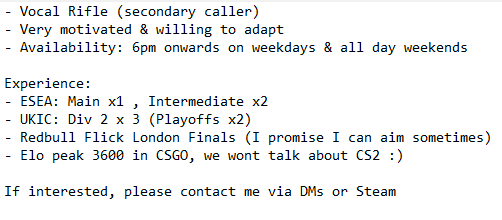 LFT ‼️
Whilst still under contract with <a href="/REYeSportsUK/">REY eSports</a> they're  allowing me to explore opportunities: