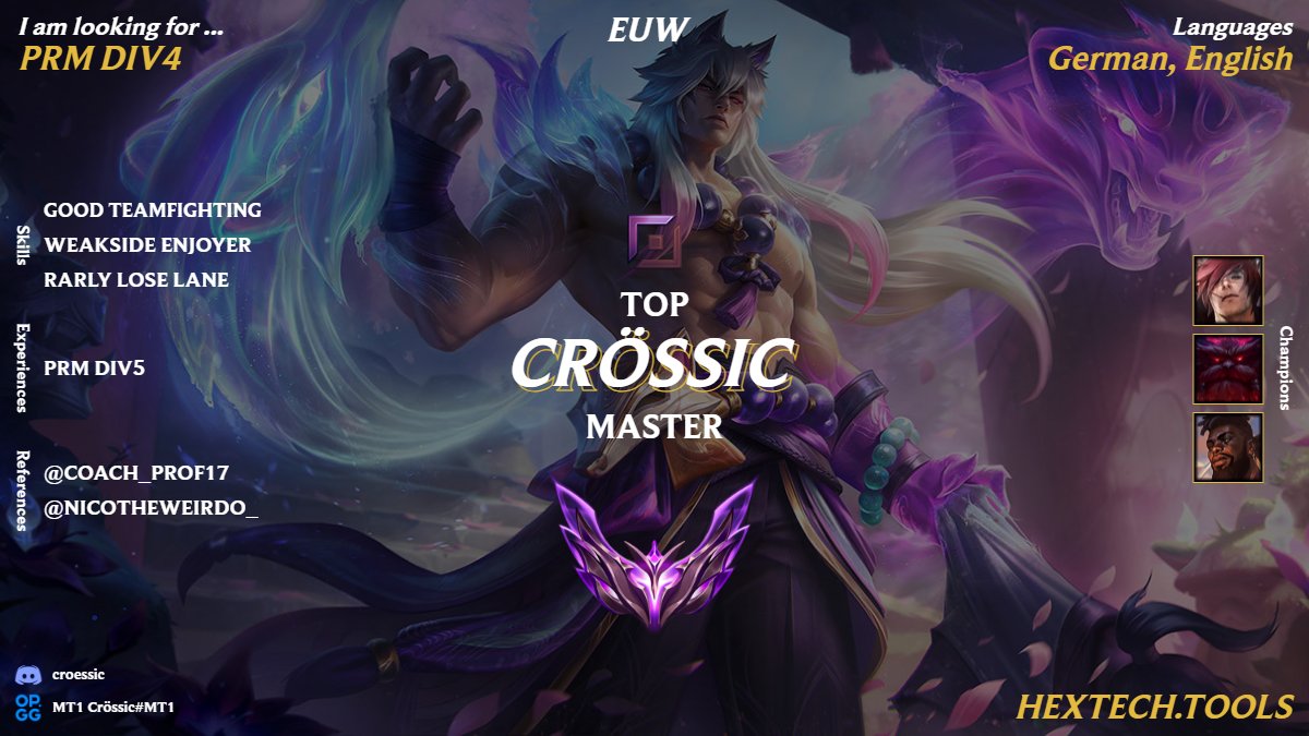 Hello, 
I wanna explore my options for the upcoming split.
Open for DMs on Discord or Twitter