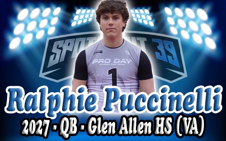 Spotlight39_Pod's tweet photo. 🚨Player Spotlight🚨

Meet 2027 QB Ralphie Puccinelli!

6’3” | 215 lbs | 3.8 GPA

MVP at Spotlight 39, now leading Glen Allen HS with eyes on state titles &amp; records.

Rivals Camp + college visits next!

Full FREE Article ⤵️
🔗: https://t.co/pf8mOGjf1F https://t.co/cOfKsFuAeL