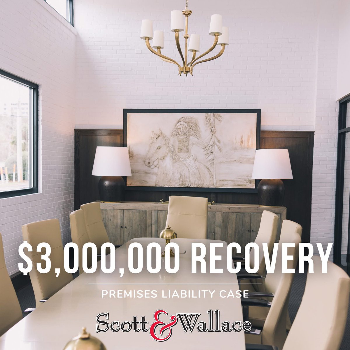 Scott &amp; Wallace recovered $3,000,0000 in a premises liability case ⚖️ Our attorneys have a track record of fighting vigorously for the injured, representing them in all major practice areas.  

#ScottAndWallace #PersonalInjuryLawyer