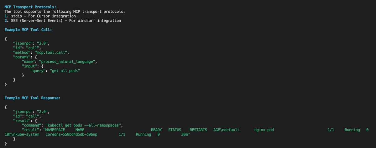 ghumare64's tweet image. The kubectl MCP server is out now ☸️

MCP server can perform all tasks like Natural language processing for kubectl operations, Context switching, Error Showcasing, Log analysis, Helm, etc., commands

Just configure it to Claude, Cursor,  or Windsurf and see the magic.
