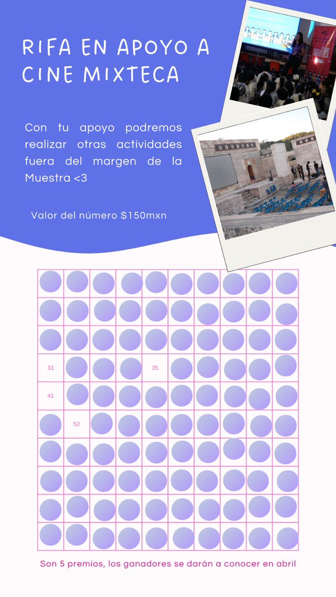 Nos quedan 4 boletitos nomás para hacer la rifa. Así que, pásele pásele que se acaban 💖💖💖

Muchas gracias por su soporte, banda, neta estamos bien acompañados