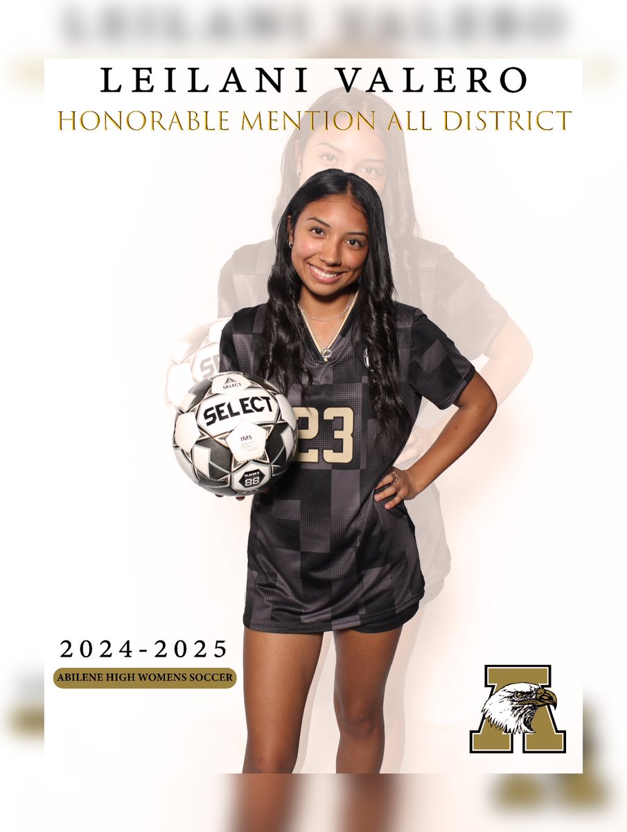 HUGE shoutout to our Abilene High Women's Soccer team for being recognized across the district! 🎉⚽️ We're so proud of your hard work, dedication, and the positive impact you're making. Keep shining, ladies! #LadyEagles