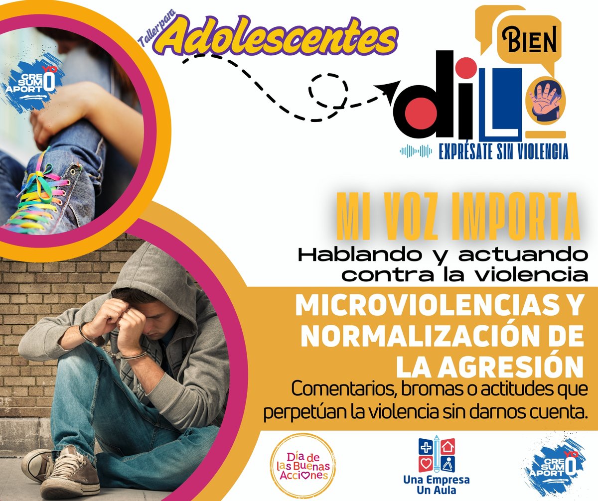 1empresa1aula's tweet photo. 📢 Mi Voz Importa | Día de las Buenas Acciones 🌎✨
En Una Empresa Un Aula, creemos que la voz de cada adolescente es poderosa y merece ser escuchada.
Con el proyecto #DiloBien #expresatesinviolencia a través de la temática Mi Voz Importa.
#DíaDeLasBuenasAcciones #MiVozImporta https://t.co/ZCJykbOl6p