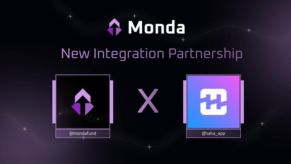 Exciting partnership with <a href="/haha_app/">HaHa Wallet 😂</a> — a smart, user-friendly wallet for Monad.

Giveaway 10 WL for IDO testnet 🎉 

How to enter:

💜 Follow @mondafund &amp; <a href="/haha_app/">HaHa Wallet 😂</a> 
💜 Like, RT &amp; tag 3 friends
💜 Join Discords: (link in the first reply)

Winners in 24h
