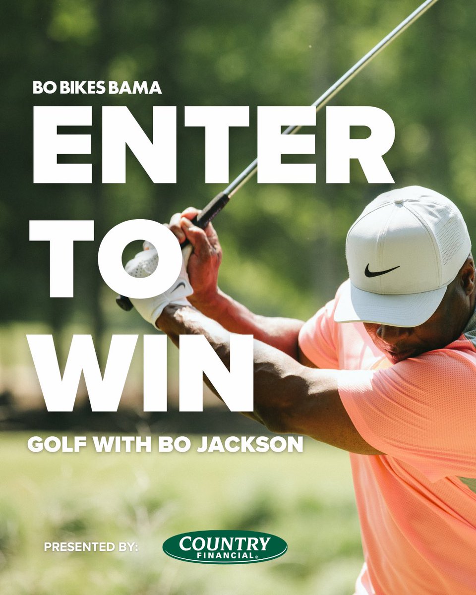 Bo Bikes Bama (@bobikesbama) on Twitter photo Want to hit the green with a legend? ⛳ Enter the COUNTRY Financial® x Bo Bikes Bama Giveaway for a chance to win a round of golf with <a href="/BoJackson/">Bo Jackson</a>! Don’t miss this once-in-a-
lifetime opportunity! 👉 Enter by noon CT on 4/7: bobikesbama.com/country-financ… Want to hit the green with a legend? ⛳ Enter the COUNTRY Financial® x Bo Bikes Bama Giveaway for a chance to win a round of golf with <a href="/BoJackson/">Bo Jackson</a>! Don’t miss this once-in-a-
lifetime opportunity! 👉 Enter by noon CT on 4/7: bobikesbama.com/country-financ…