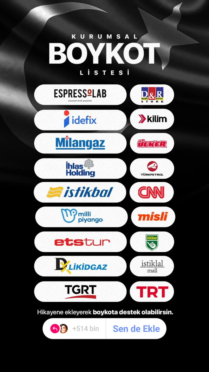 Şu boykot işini biraz daha ciddiye alsanız var ya, hersey çok daha güzel olacak inanın.