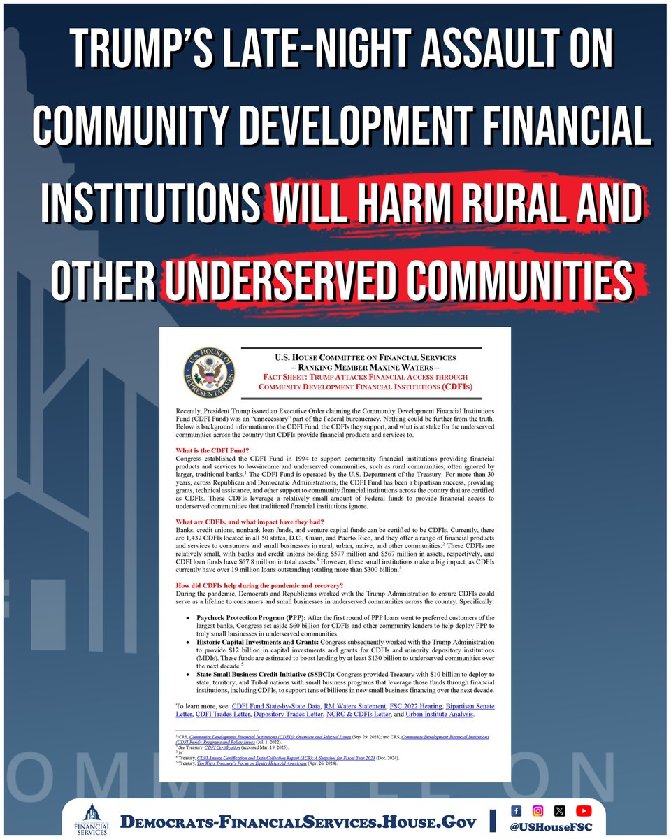 House Committee on Financial Services - Democrats tweet media