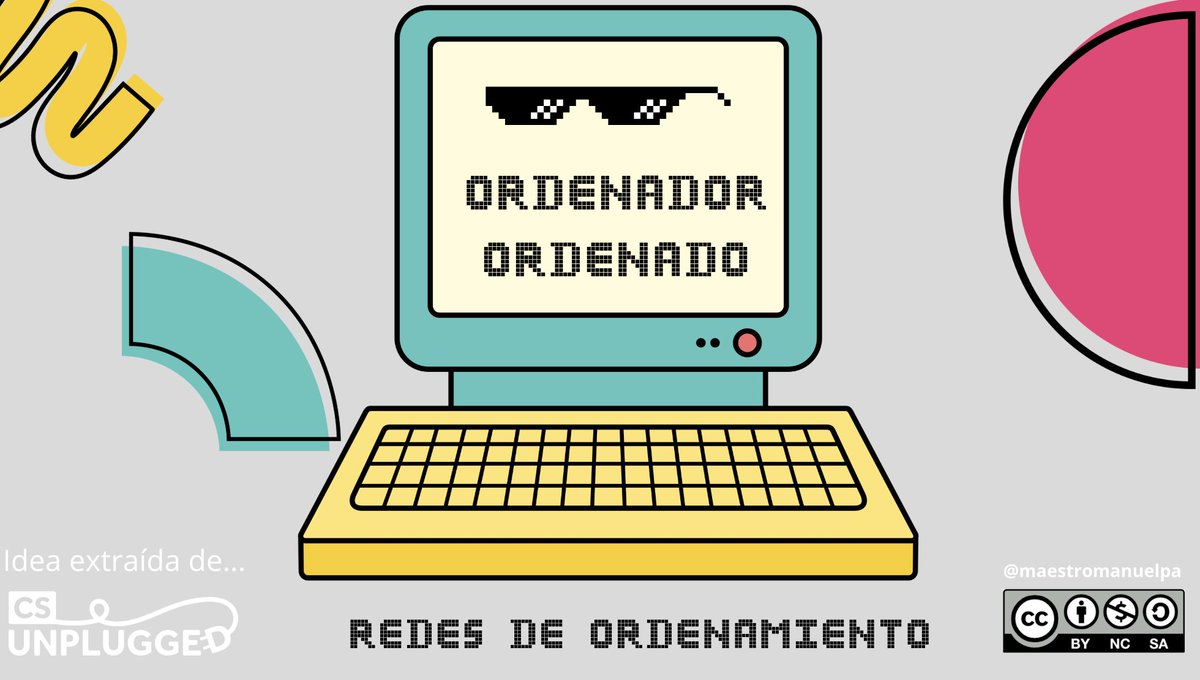 MaestroManuelPa's tweet photo. ¡Redes de ordenamiento!

Una actividad desenchufada de desarrollo del pensamiento computacional con mucho potencial.

Os animo a entrar en el pdf de instrucciones y aplicarla en papel/en vivo adaptándola a cualquier nivel.

https://t.co/B32odOPrgG

¡Es posible! https://t.co/65LDSWzcJj