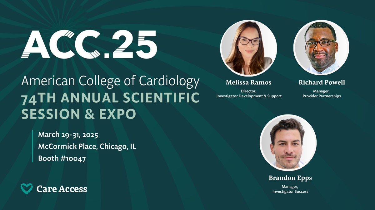 Care Access (@care_access_) on Twitter photo Care Access will be attending the <a href="/ACCinTouch/">American College of Cardiology</a> 74th Annual Scientific Session & Expo on March 29-31 in Chicago, IL.
We’re expanding access to free cardiometabolic health screenings, including Lp(a) screening, and clinical trial opportunities in communities across the country. If Care Access will be attending the <a href="/ACCinTouch/">American College of Cardiology</a> 74th Annual Scientific Session & Expo on March 29-31 in Chicago, IL.
We’re expanding access to free cardiometabolic health screenings, including Lp(a) screening, and clinical trial opportunities in communities across the country. If