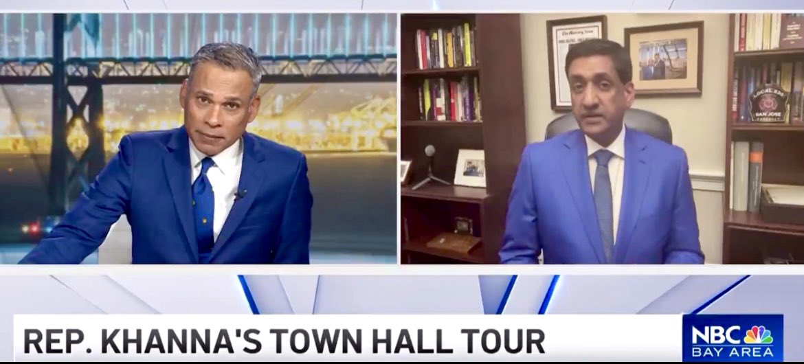 Raj Mathai (@rajmathai) on Twitter photo Congressman <a href="/RoKhanna/">Ro Khanna</a> on the offensesive…hosting town halls in GOP districts and challenging DNC leadership. Re: <a href="/chuckschumer/">Chuck Schumer</a> “He’s got a real problem w/ the Democratic base.” Silicon Valley Rep is building national profile. Full segment: nbcbayarea.com/news/politics/… <a href="/nbcbayarea/">NBC Bay Area</a> Congressman <a href="/RoKhanna/">Ro Khanna</a> on the offensesive…hosting town halls in GOP districts and challenging DNC leadership. Re: <a href="/chuckschumer/">Chuck Schumer</a> “He’s got a real problem w/ the Democratic base.” Silicon Valley Rep is building national profile. Full segment: nbcbayarea.com/news/politics/… <a href="/nbcbayarea/">NBC Bay Area</a>