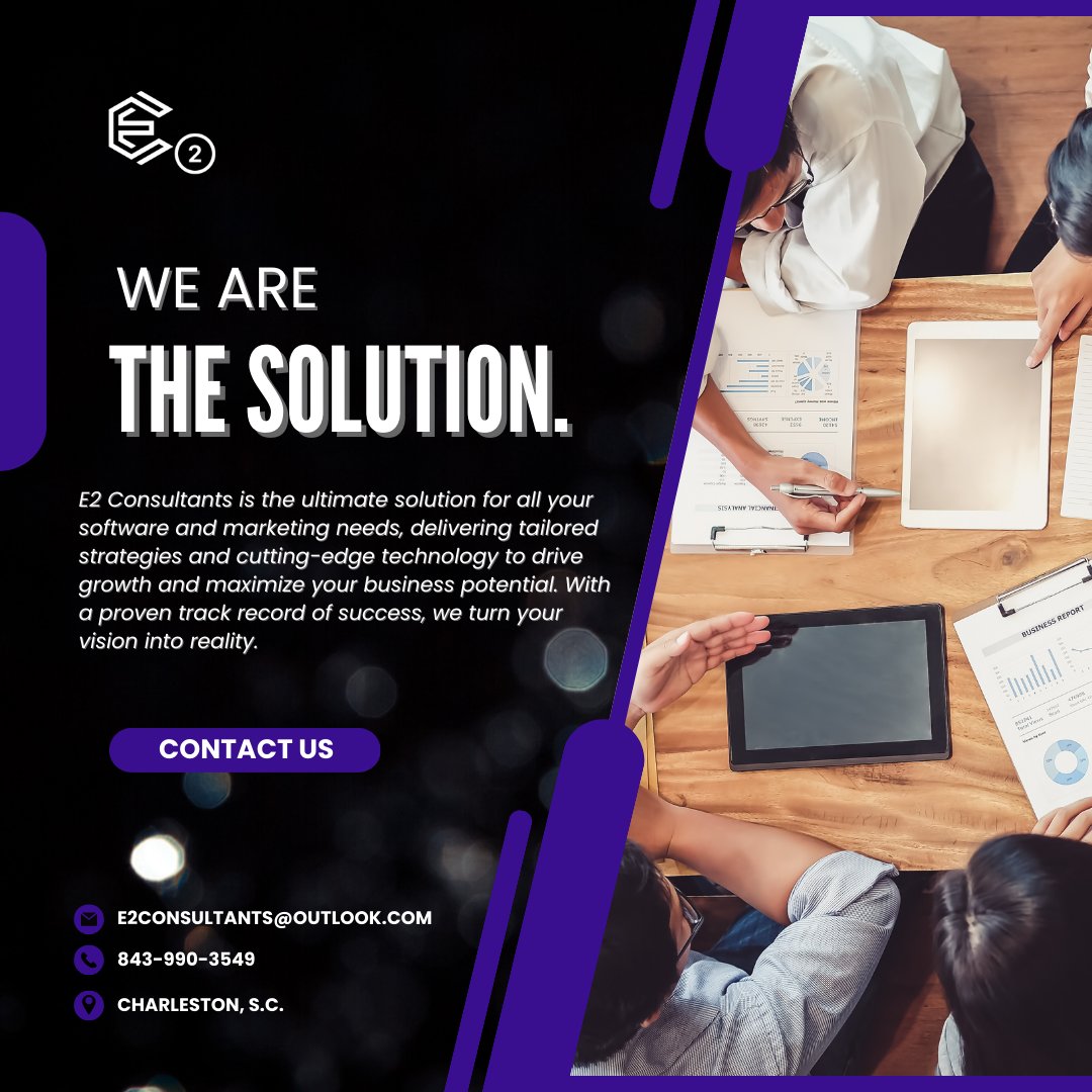 ConsultantsE2's tweet image. Looking for the perfect solution for your software and marketing needs? 💡 

E2 Consultants delivers custom strategies and innovative technology to fuel your business growth

#softwareneeds #marketing #softwareplatforms