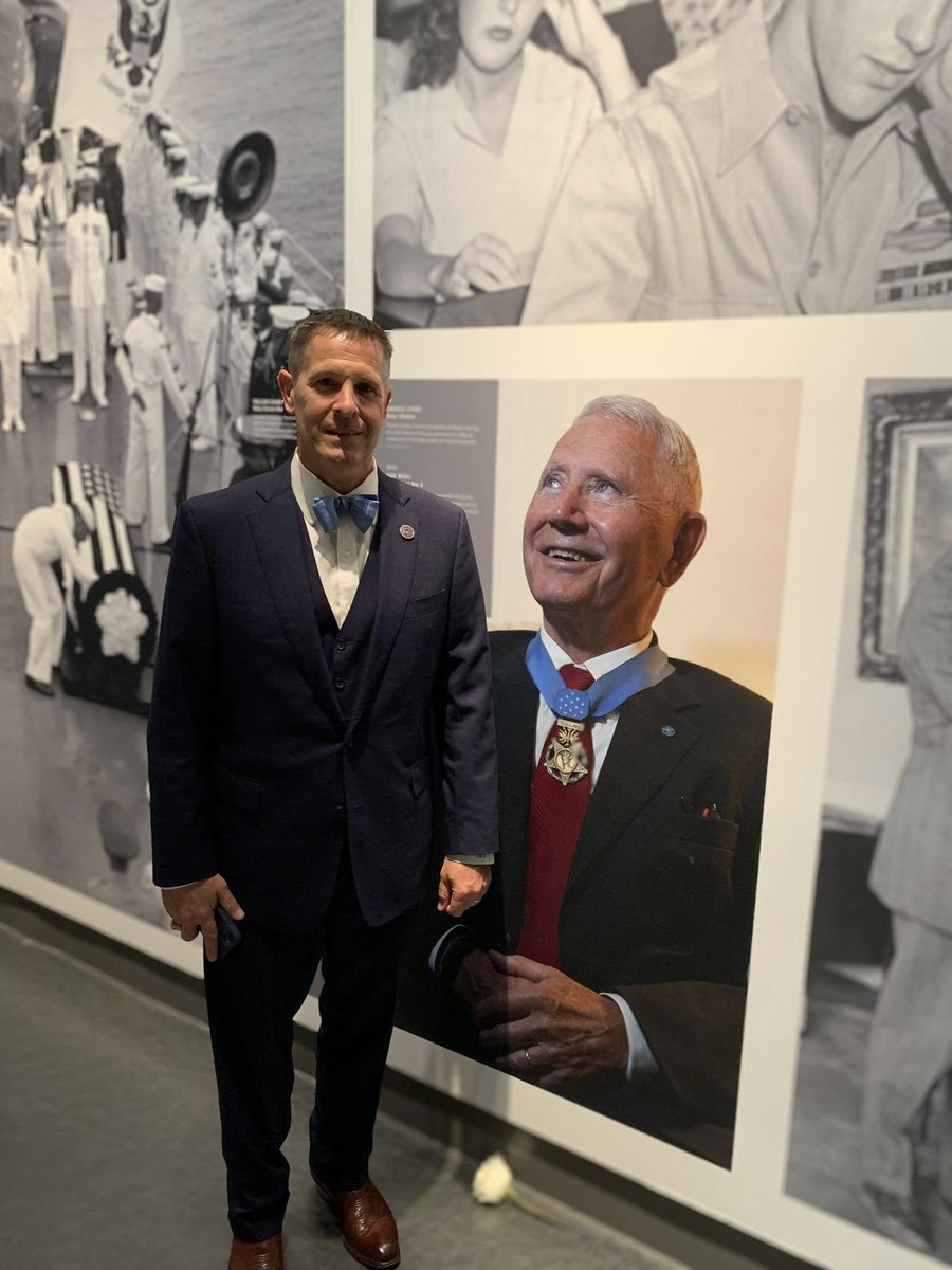 AWPartnership's tweet photo. Jim Lorraine, joined by board members Clint, Sal, and Jay, had the honor of attending the ribbon cutting for the Medal of Honor Museum in Arlington, Texas. This museum holds the stories of the thousands of MOH recipients, including AWP co-founder, the late Leo K. Thorsness. https://t.co/gXTu8RX7Sx